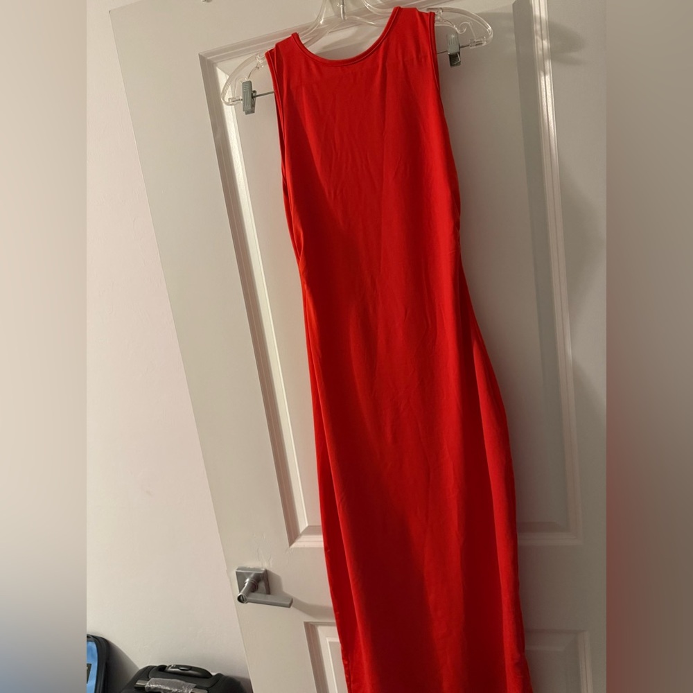 Chic Red Midi Dress